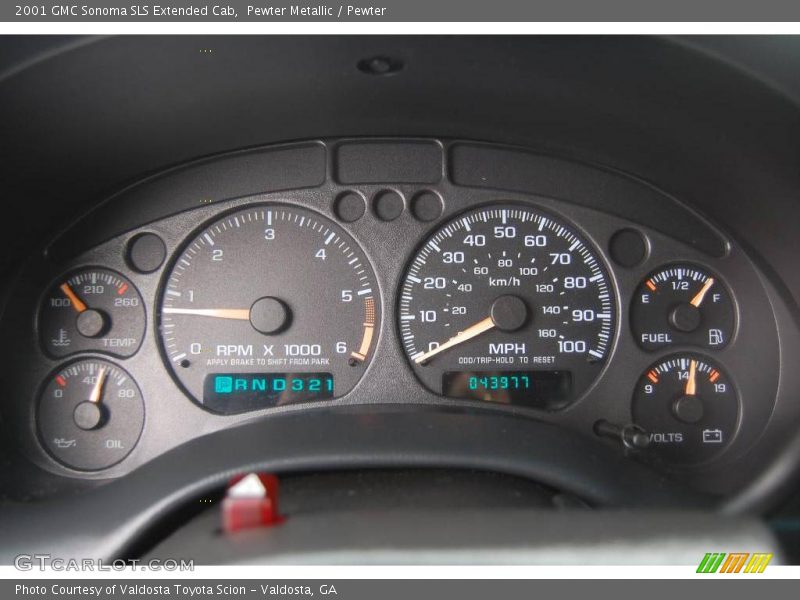 Pewter Metallic / Pewter 2001 GMC Sonoma SLS Extended Cab