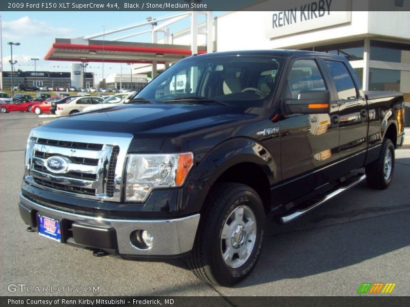 Black / Stone/Medium Stone 2009 Ford F150 XLT SuperCrew 4x4