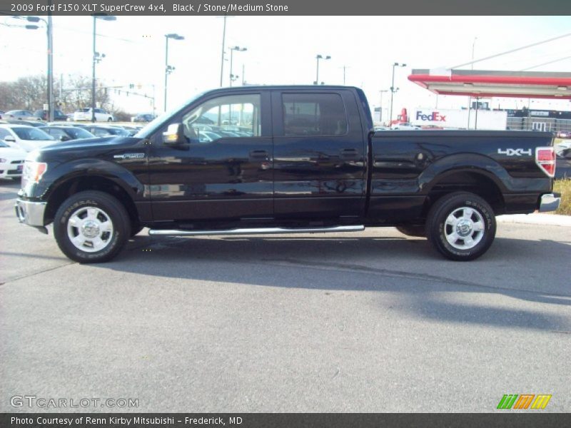 Black / Stone/Medium Stone 2009 Ford F150 XLT SuperCrew 4x4