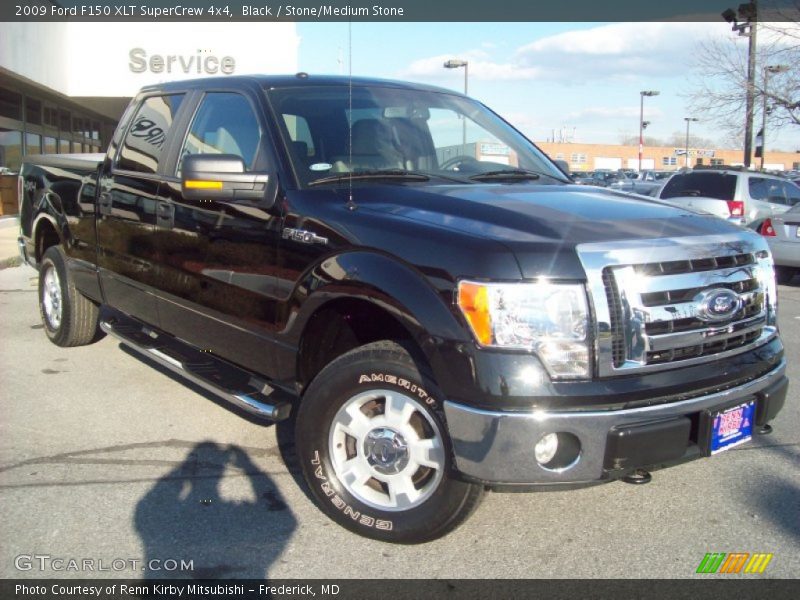 Black / Stone/Medium Stone 2009 Ford F150 XLT SuperCrew 4x4