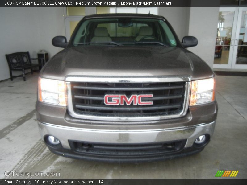 Medium Brown Metallic / Ebony Black/Light Cashmere 2007 GMC Sierra 1500 SLE Crew Cab