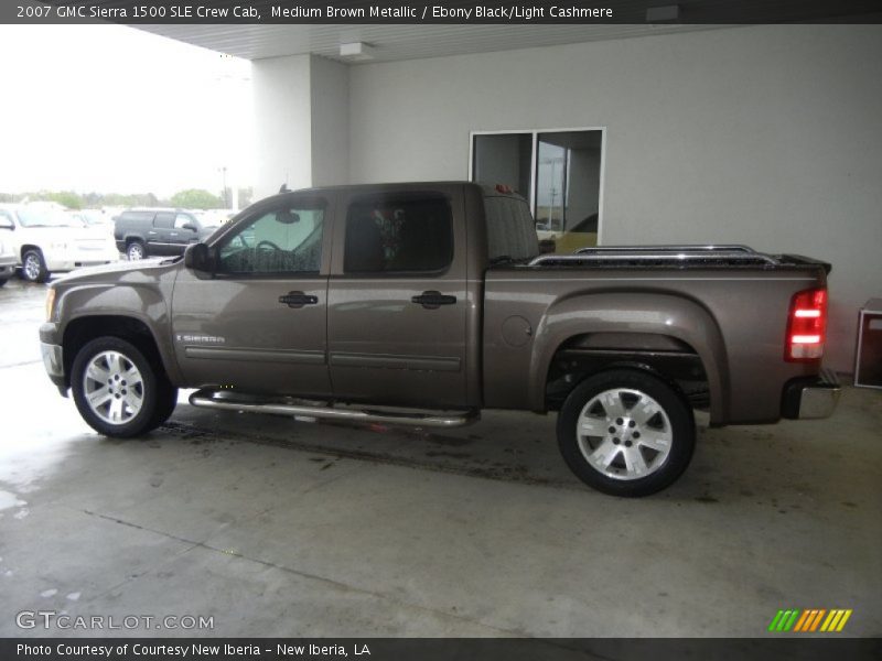 Medium Brown Metallic / Ebony Black/Light Cashmere 2007 GMC Sierra 1500 SLE Crew Cab