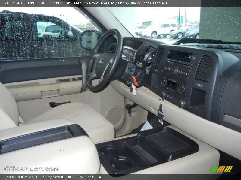 Medium Brown Metallic / Ebony Black/Light Cashmere 2007 GMC Sierra 1500 SLE Crew Cab