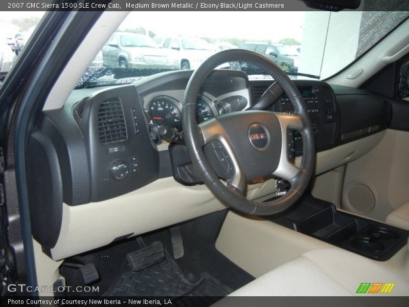 Medium Brown Metallic / Ebony Black/Light Cashmere 2007 GMC Sierra 1500 SLE Crew Cab