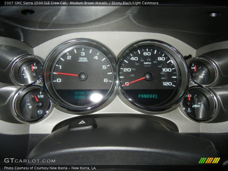 Medium Brown Metallic / Ebony Black/Light Cashmere 2007 GMC Sierra 1500 SLE Crew Cab