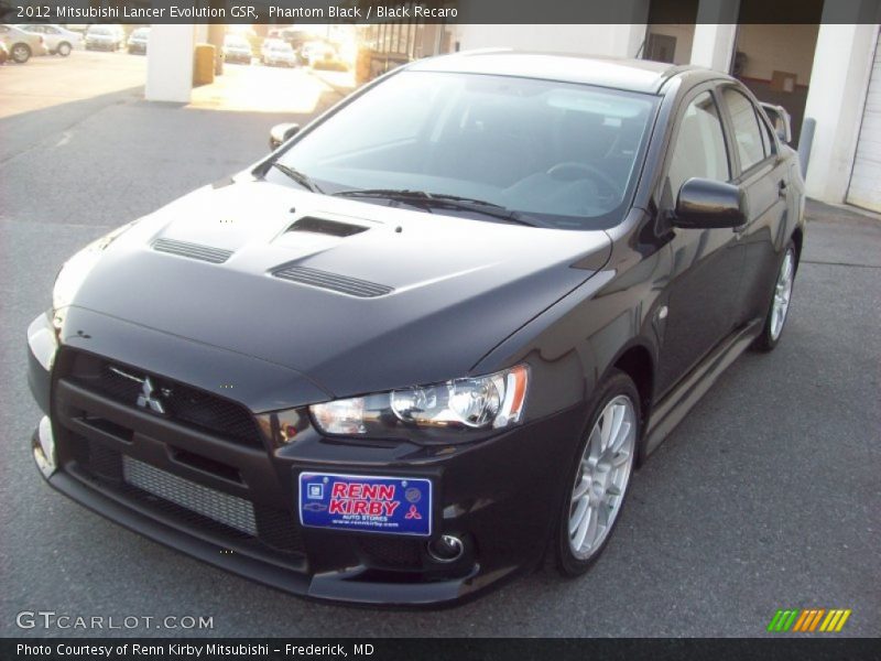 Phantom Black / Black Recaro 2012 Mitsubishi Lancer Evolution GSR