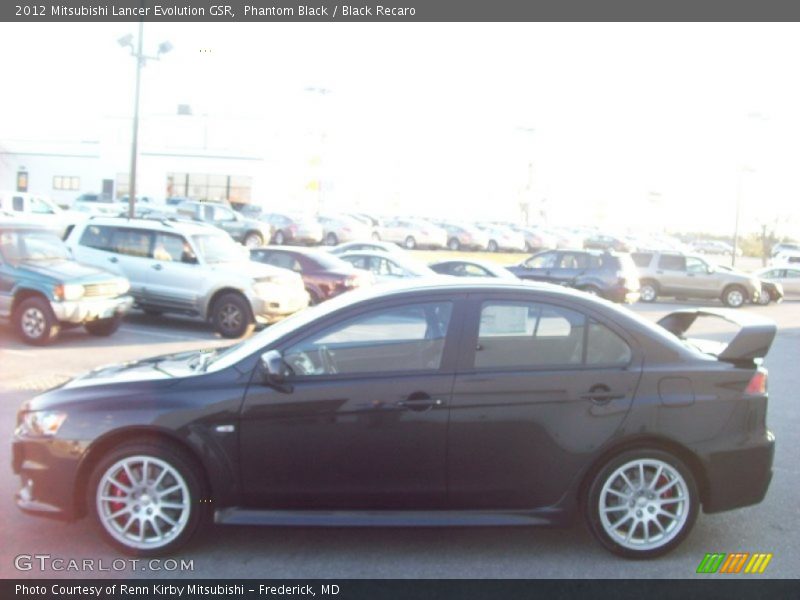 Phantom Black / Black Recaro 2012 Mitsubishi Lancer Evolution GSR