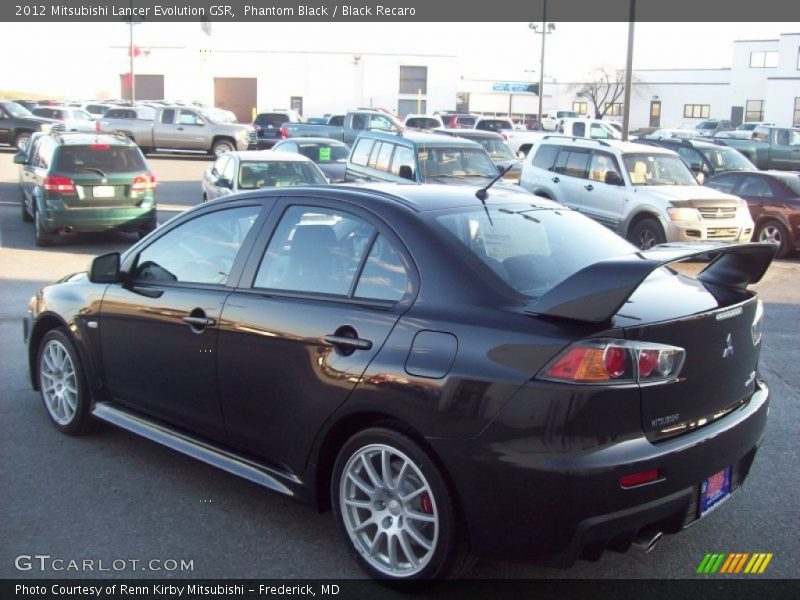 Phantom Black / Black Recaro 2012 Mitsubishi Lancer Evolution GSR