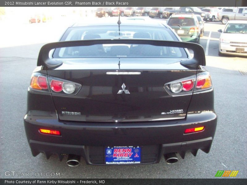 Phantom Black / Black Recaro 2012 Mitsubishi Lancer Evolution GSR