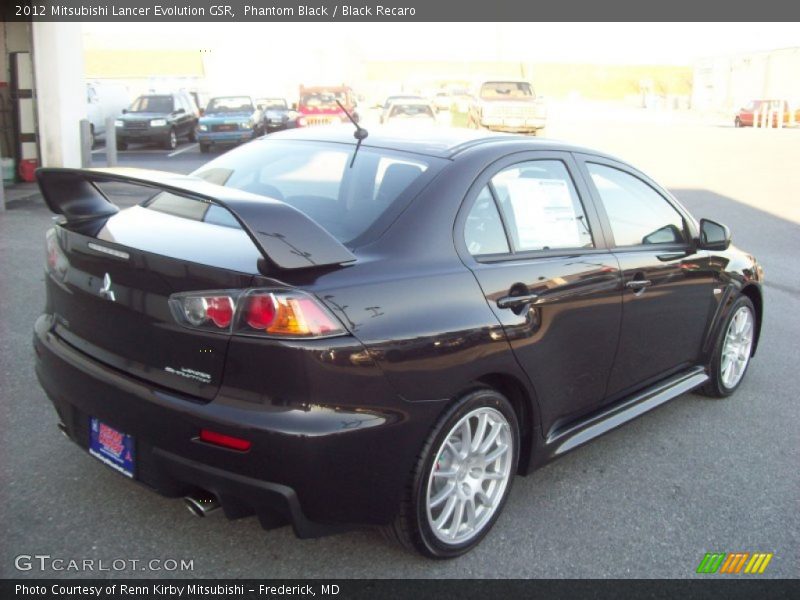 Phantom Black / Black Recaro 2012 Mitsubishi Lancer Evolution GSR