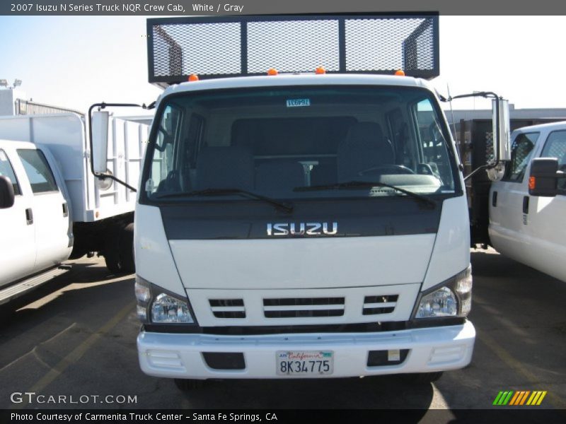 White / Gray 2007 Isuzu N Series Truck NQR Crew Cab