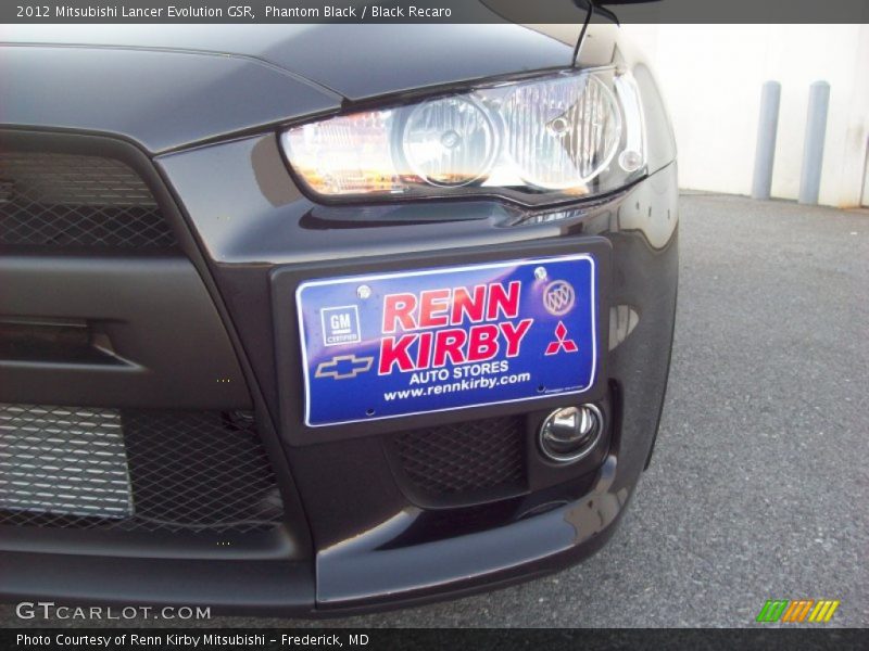 Phantom Black / Black Recaro 2012 Mitsubishi Lancer Evolution GSR