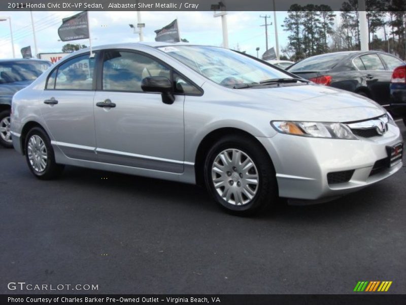 Alabaster Silver Metallic / Gray 2011 Honda Civic DX-VP Sedan