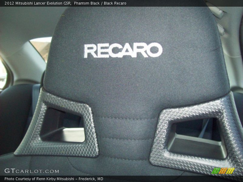 Phantom Black / Black Recaro 2012 Mitsubishi Lancer Evolution GSR