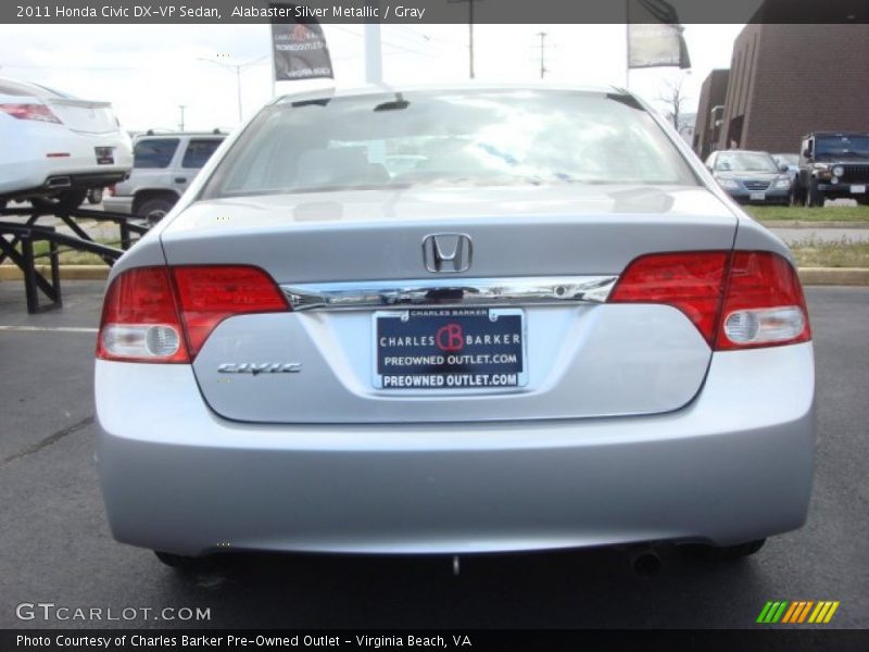 Alabaster Silver Metallic / Gray 2011 Honda Civic DX-VP Sedan