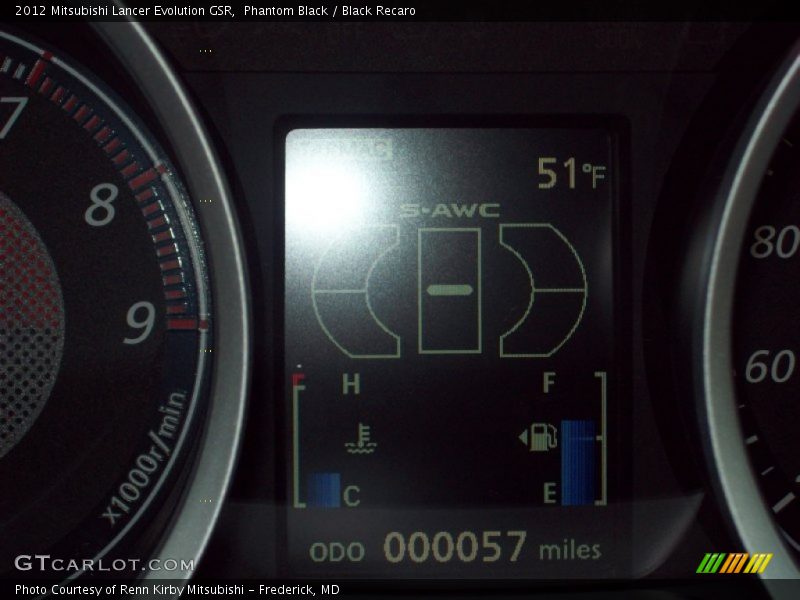 Phantom Black / Black Recaro 2012 Mitsubishi Lancer Evolution GSR