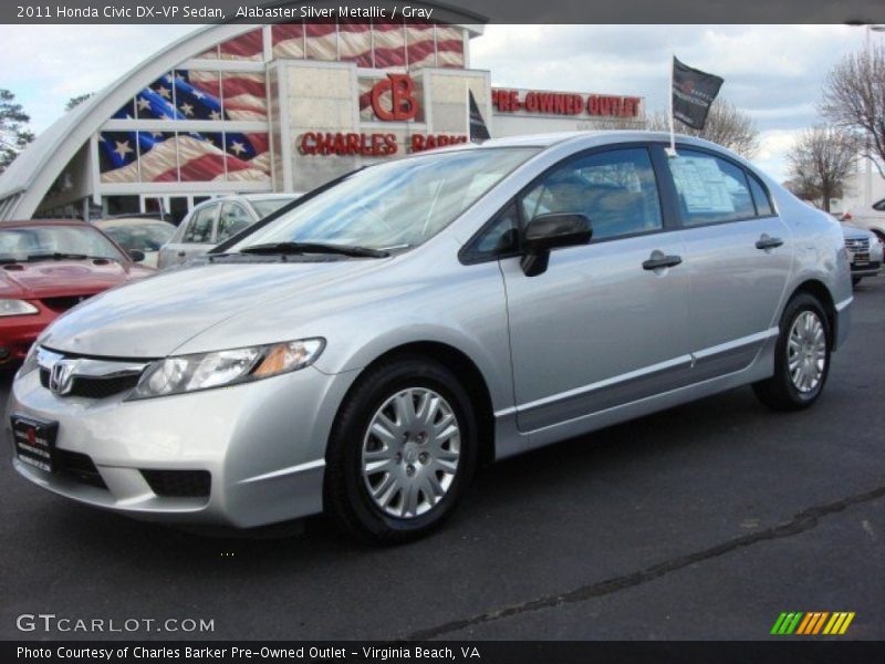 Alabaster Silver Metallic / Gray 2011 Honda Civic DX-VP Sedan