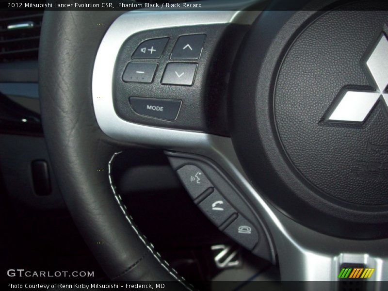 Phantom Black / Black Recaro 2012 Mitsubishi Lancer Evolution GSR
