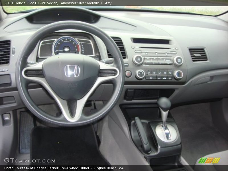 Alabaster Silver Metallic / Gray 2011 Honda Civic DX-VP Sedan