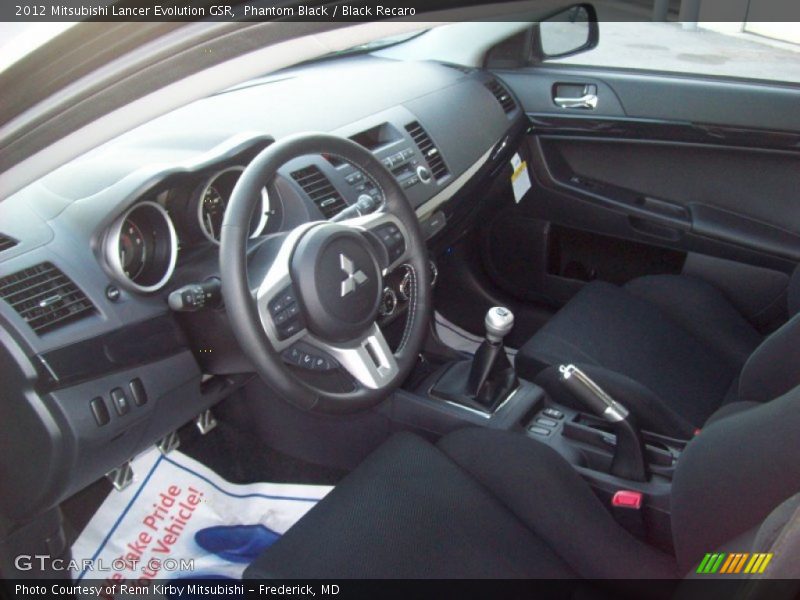  2012 Lancer Evolution GSR Black Recaro Interior