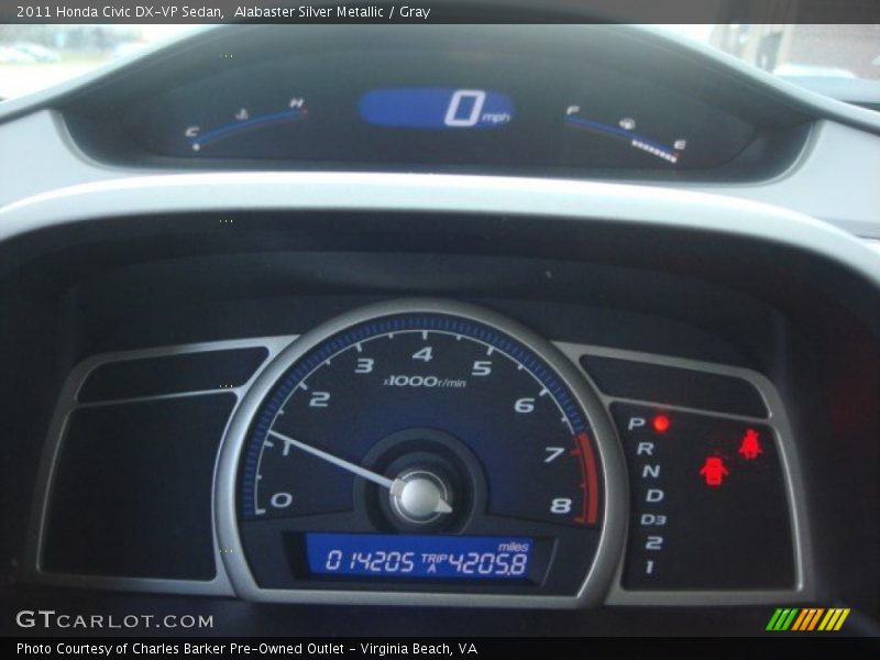Alabaster Silver Metallic / Gray 2011 Honda Civic DX-VP Sedan