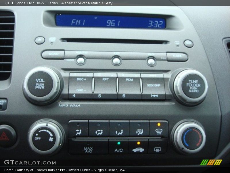 Alabaster Silver Metallic / Gray 2011 Honda Civic DX-VP Sedan