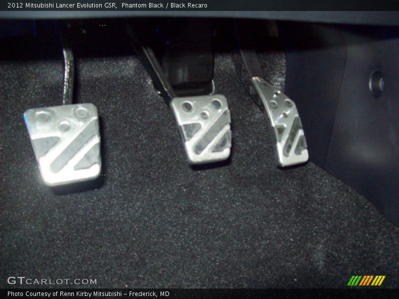 Phantom Black / Black Recaro 2012 Mitsubishi Lancer Evolution GSR