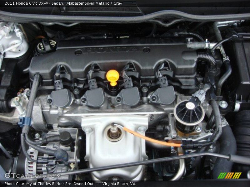 Alabaster Silver Metallic / Gray 2011 Honda Civic DX-VP Sedan
