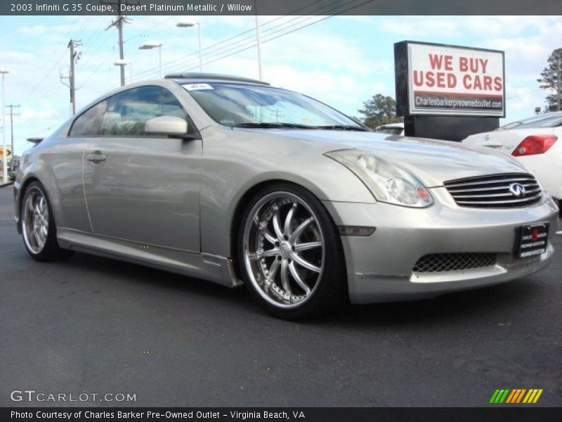Desert Platinum Metallic / Willow 2003 Infiniti G 35 Coupe
