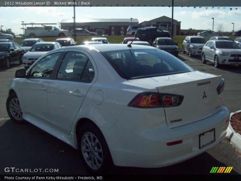 Wicked White / Black 2012 Mitsubishi Lancer ES