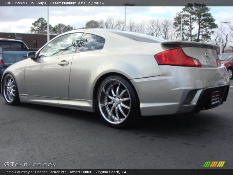 Desert Platinum Metallic / Willow 2003 Infiniti G 35 Coupe