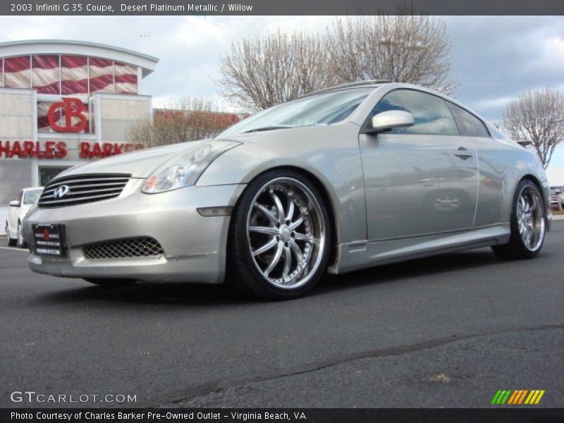Desert Platinum Metallic / Willow 2003 Infiniti G 35 Coupe