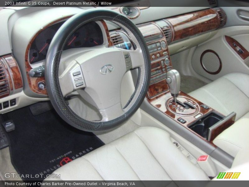 Desert Platinum Metallic / Willow 2003 Infiniti G 35 Coupe