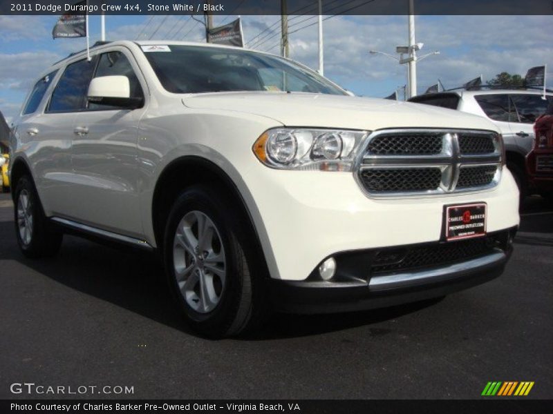 Stone White / Black 2011 Dodge Durango Crew 4x4