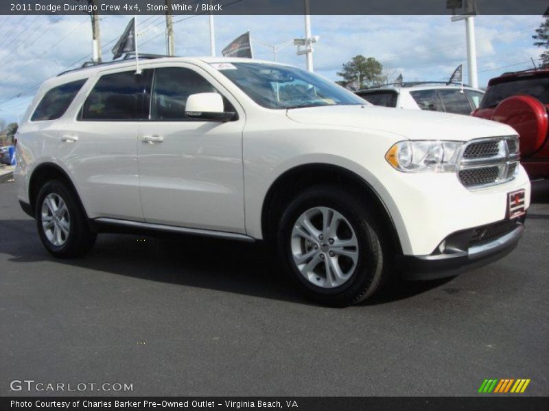 Stone White / Black 2011 Dodge Durango Crew 4x4