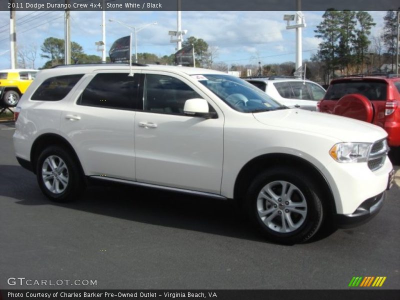 Stone White / Black 2011 Dodge Durango Crew 4x4
