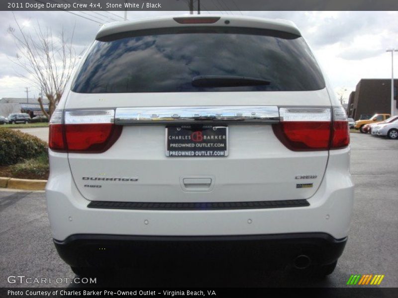 Stone White / Black 2011 Dodge Durango Crew 4x4