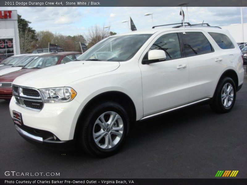 Stone White / Black 2011 Dodge Durango Crew 4x4
