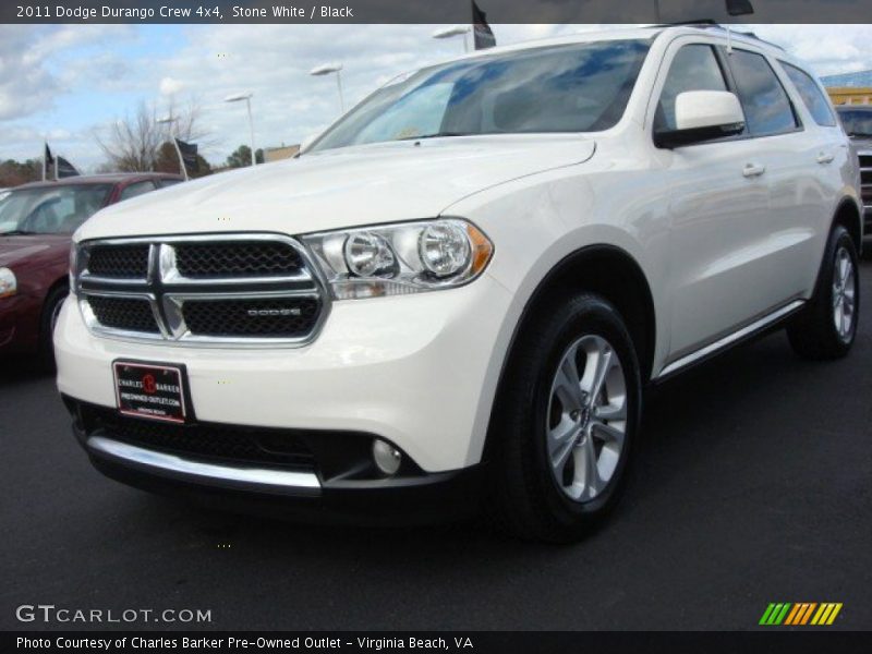 Stone White / Black 2011 Dodge Durango Crew 4x4