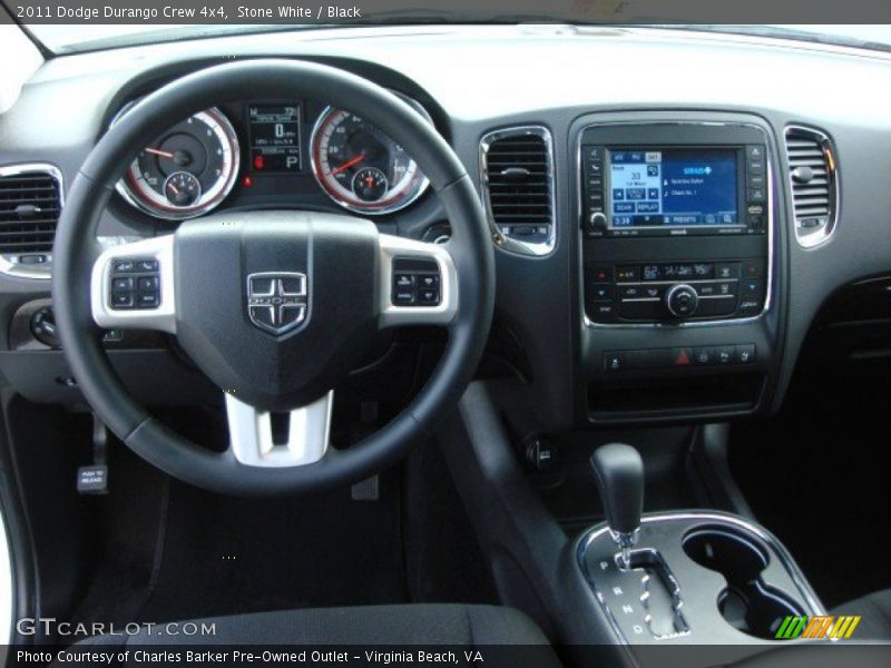 Stone White / Black 2011 Dodge Durango Crew 4x4