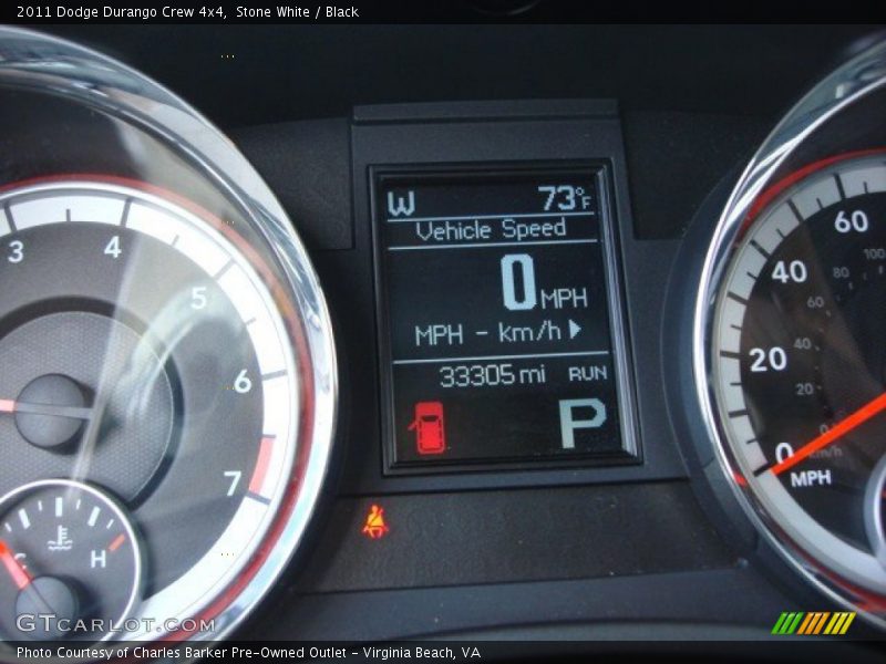 Stone White / Black 2011 Dodge Durango Crew 4x4