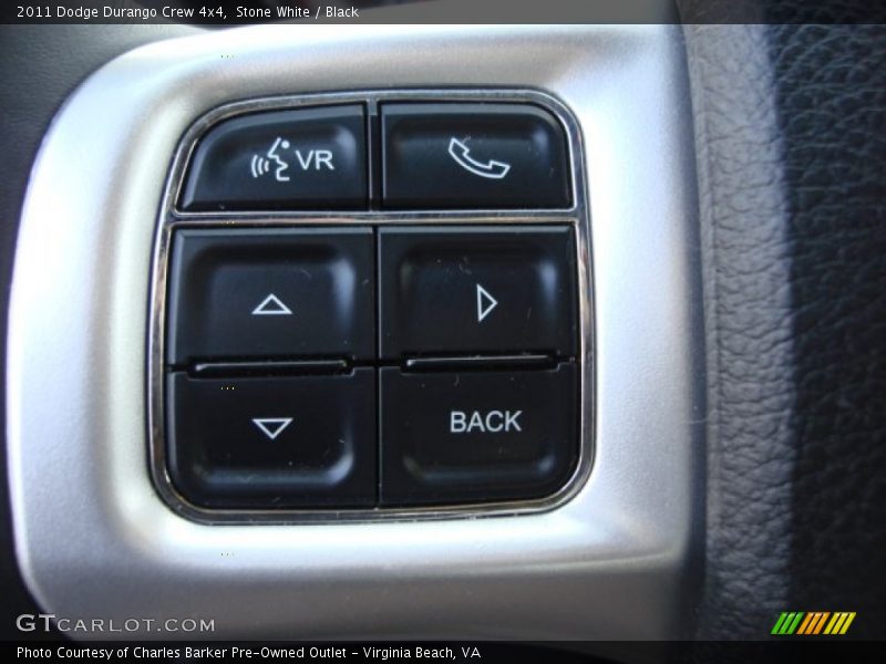 Stone White / Black 2011 Dodge Durango Crew 4x4
