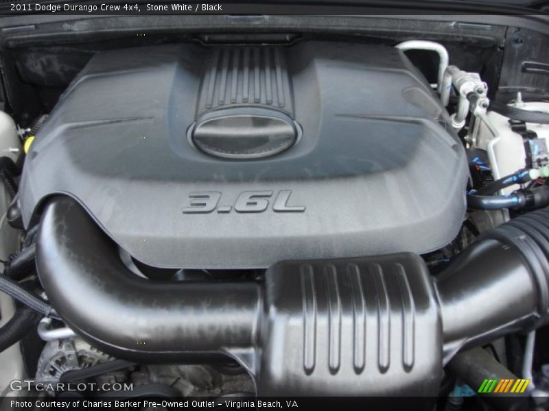 Stone White / Black 2011 Dodge Durango Crew 4x4