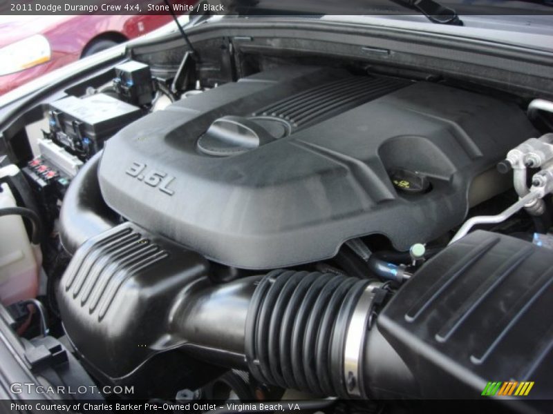 Stone White / Black 2011 Dodge Durango Crew 4x4