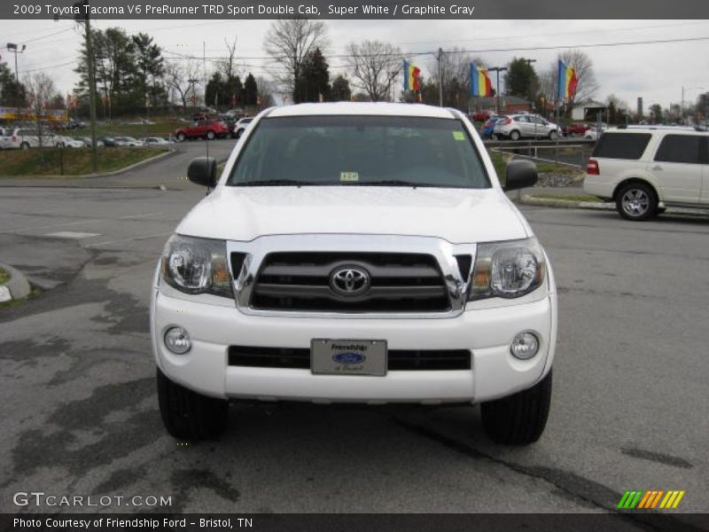 Super White / Graphite Gray 2009 Toyota Tacoma V6 PreRunner TRD Sport Double Cab