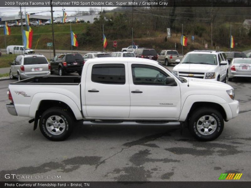 Super White / Graphite Gray 2009 Toyota Tacoma V6 PreRunner TRD Sport Double Cab