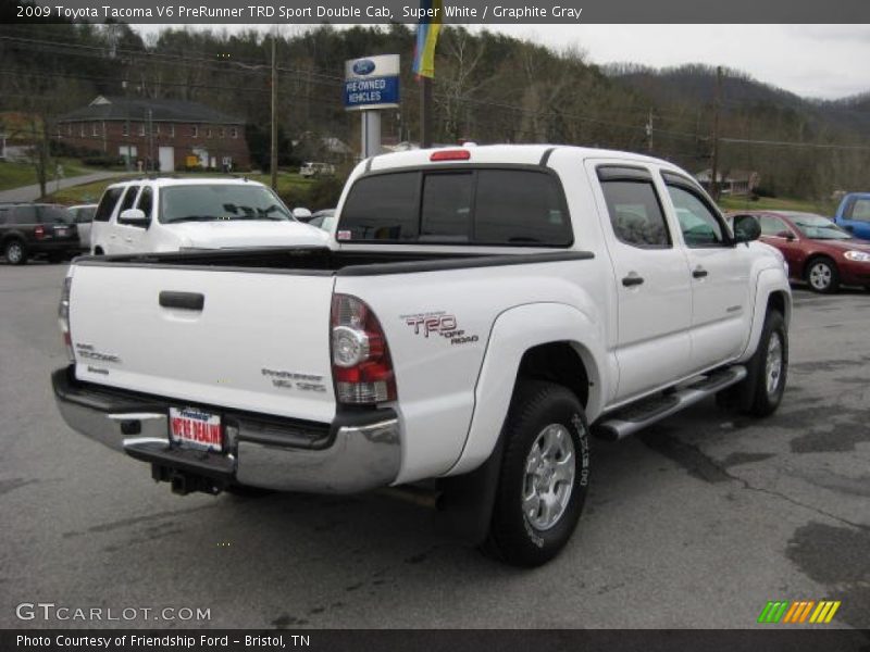 Super White / Graphite Gray 2009 Toyota Tacoma V6 PreRunner TRD Sport Double Cab