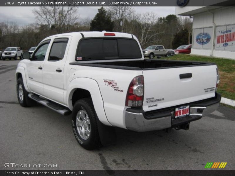 Super White / Graphite Gray 2009 Toyota Tacoma V6 PreRunner TRD Sport Double Cab