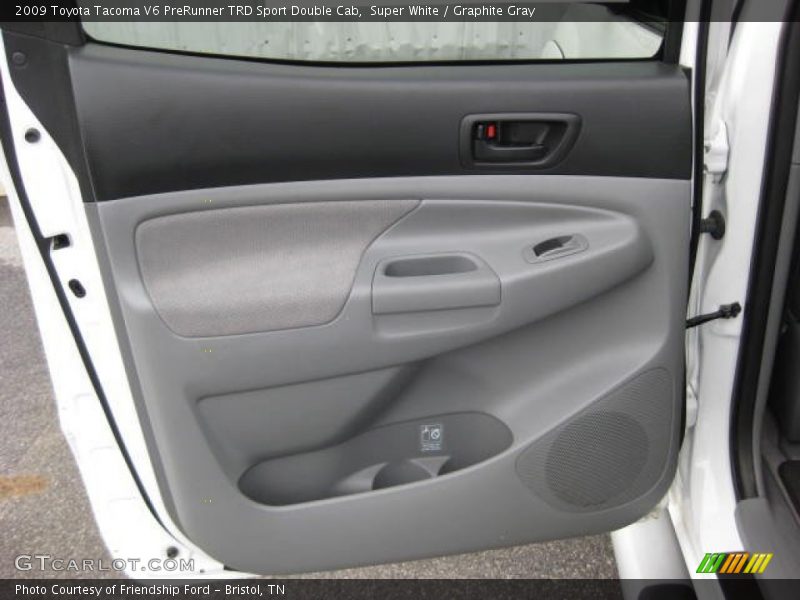 Super White / Graphite Gray 2009 Toyota Tacoma V6 PreRunner TRD Sport Double Cab