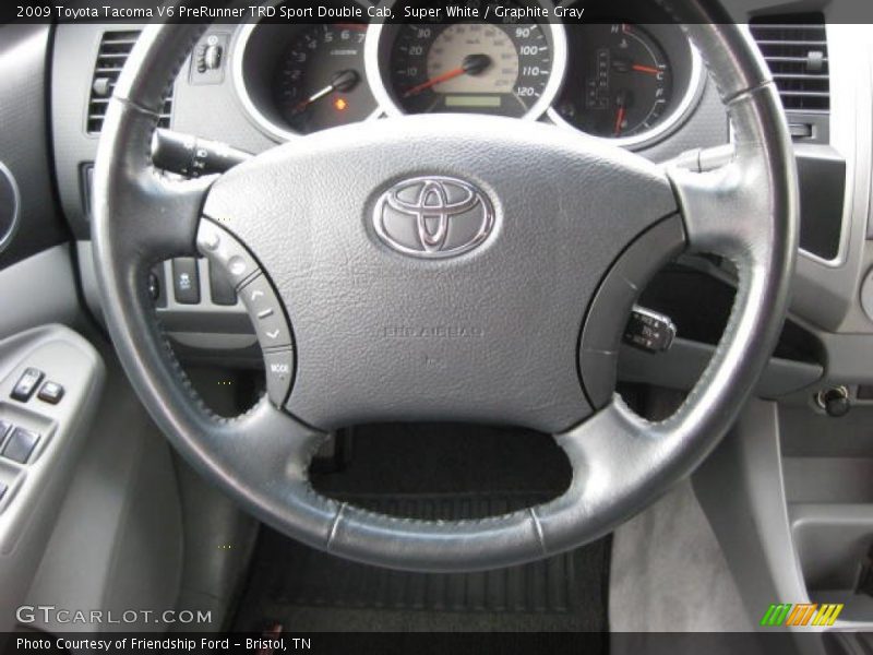 Super White / Graphite Gray 2009 Toyota Tacoma V6 PreRunner TRD Sport Double Cab